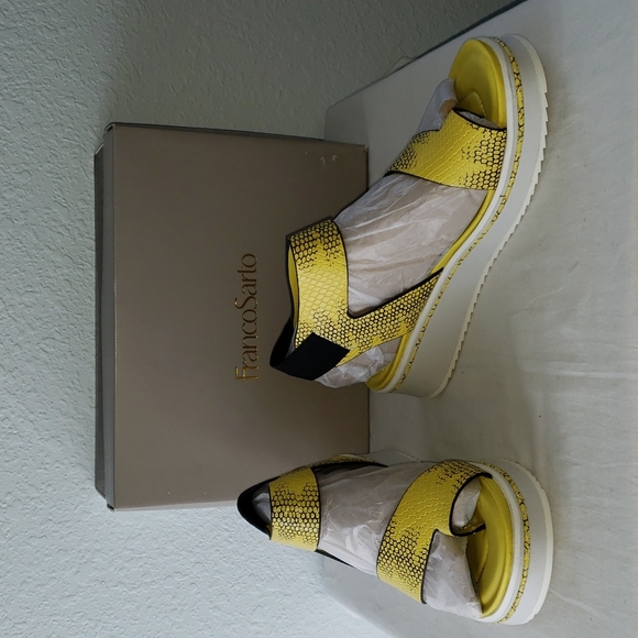 Franco Sarto Shoes - NEW Franco Sarto Elliot Snake Embossed Platform Wedge Sandal